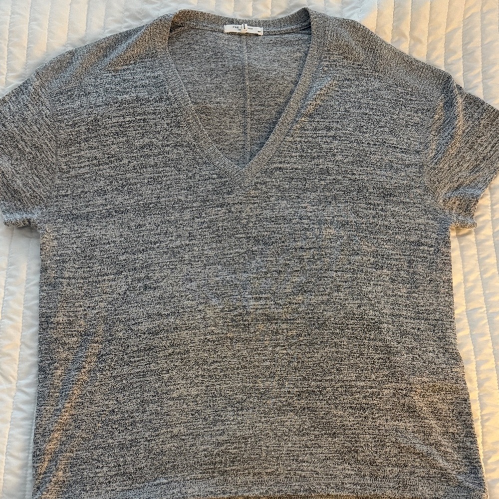 rag & bone Heather Gray V-Neck Tee